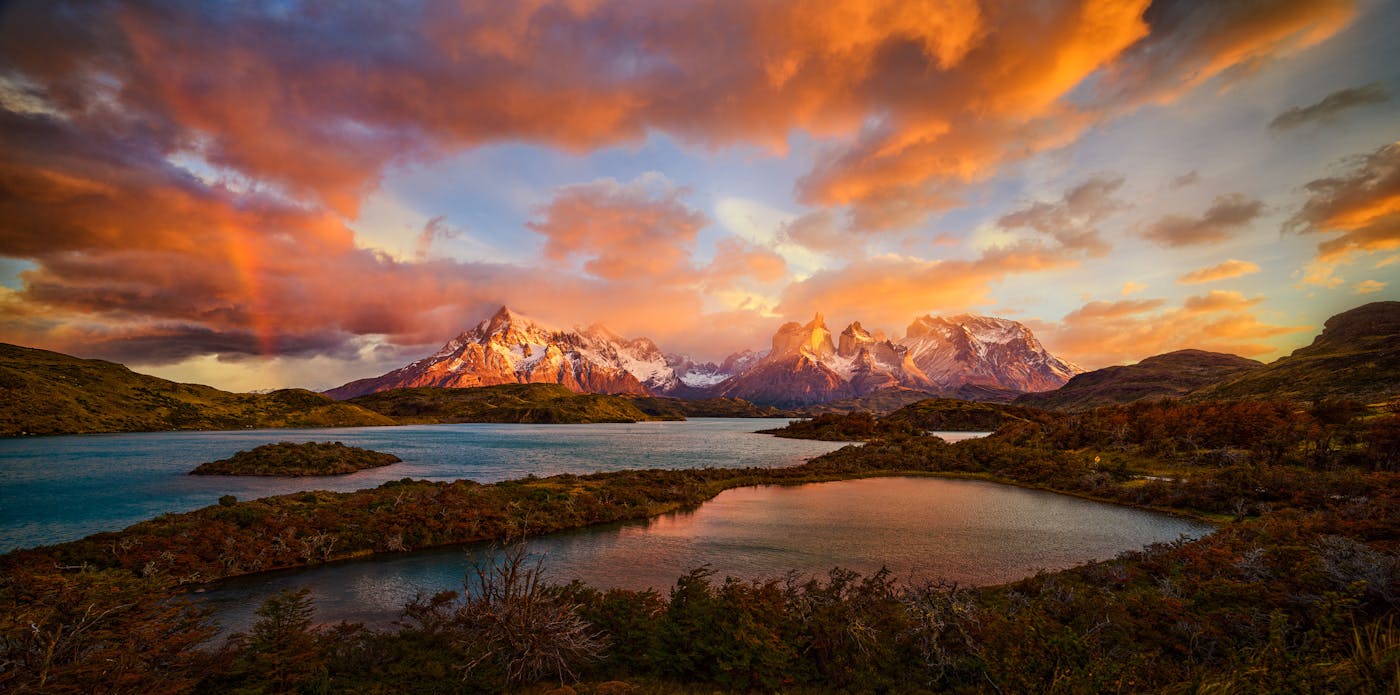 Патагония — закат у Torres del Paine